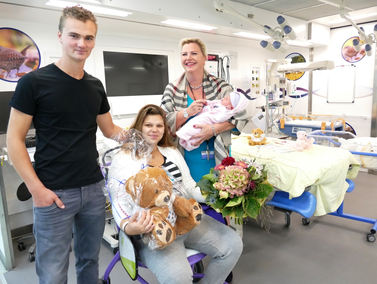 eerste baby in nieuwe verloskamer