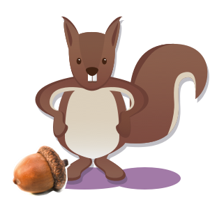 eekhoorn met eikeltje