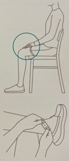 tekening van de plaats waar je de Kardia  houdt