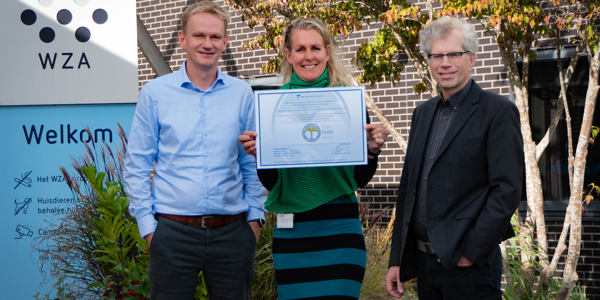 Groene stap met een zilveren randje Groene stap met een zilveren randje